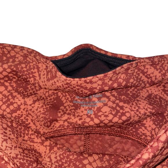 Athleta Ultimate Stash Pocket Snakeskin 7/8 Tight Orange Women's Size X-Small - Picture 9 of 12
